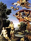 Domenichino Adam and Eve painting